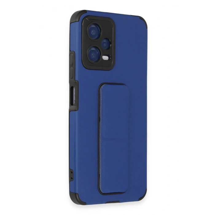 Xiaomi Poco X5 5G Kılıf Mega Standlı Silikon - Mavi