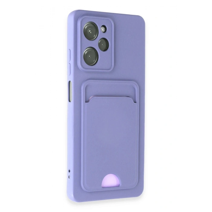 Xiaomi Poco X5 Pro 5G Kılıf Kelvin Kartvizitli Silikon - Lila
