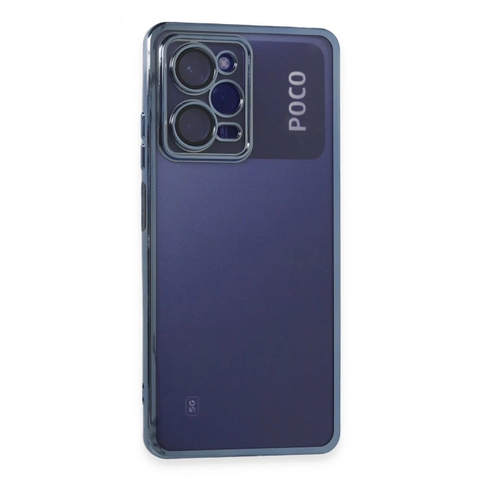 Xiaomi Poco X5 Pro 5G Kılıf Lensli Silikon - Açık Mavi