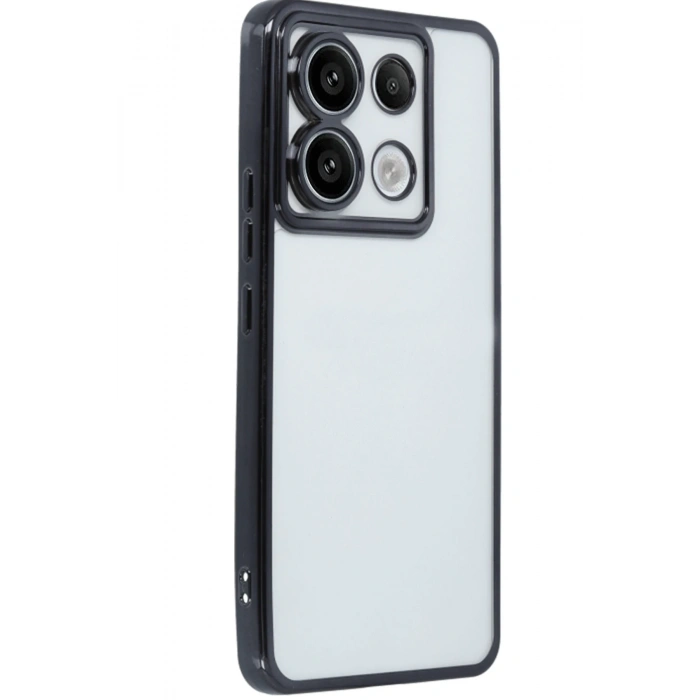 Xiaomi Poco X6 Kılıf Razer Lensli Silikon - Siyah