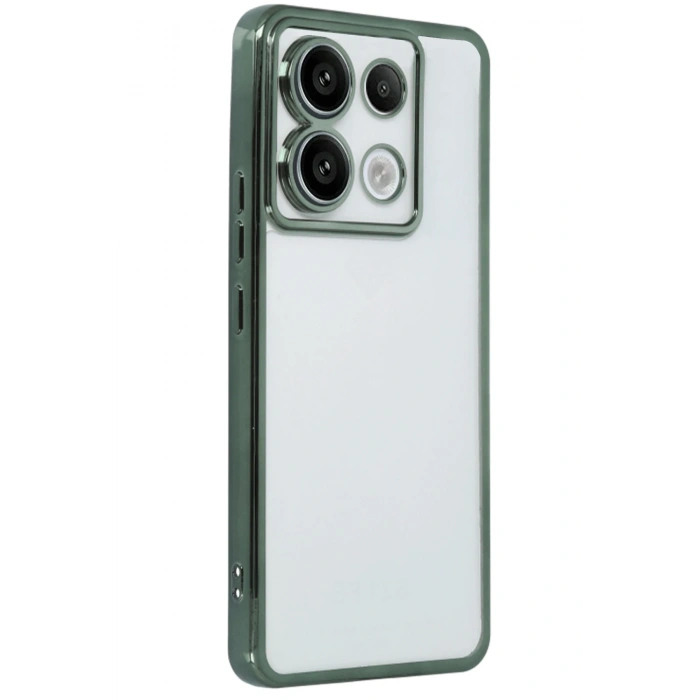 Xiaomi Poco X6 Kılıf Razer Lensli Silikon - Yeşil