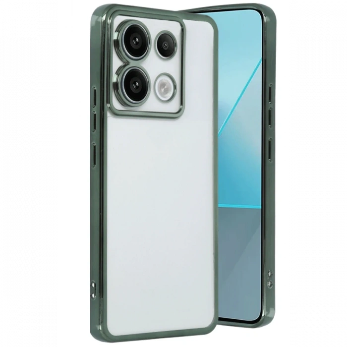 Xiaomi Poco X6 Kılıf Razer Lensli Silikon - Yeşil