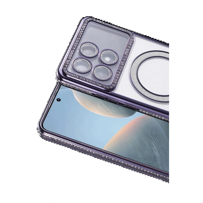 Xiaomi Poco X6 Pro Joke Simli Magneticsafe Kılıf - Derin Mor