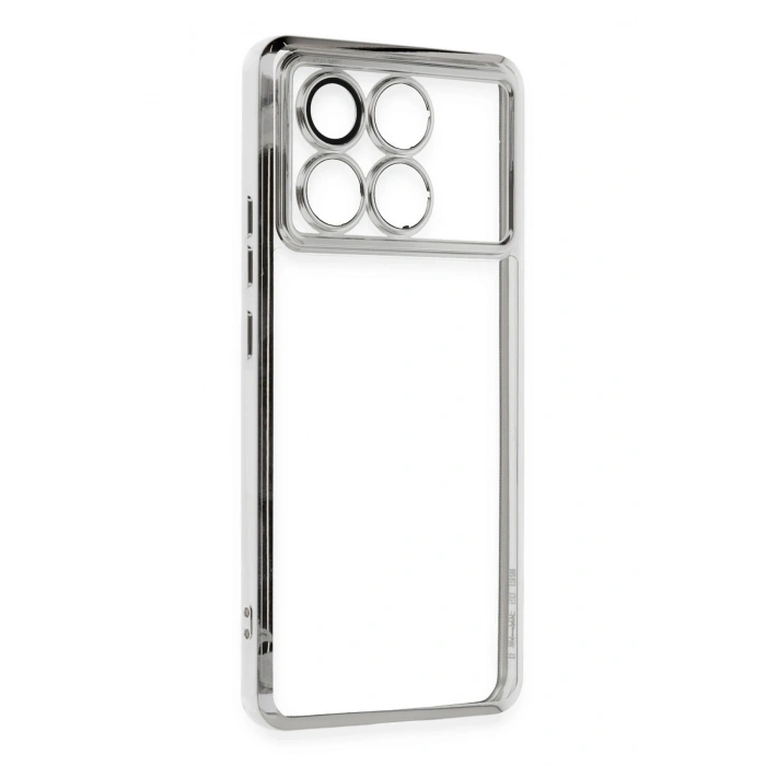 Xiaomi Poco X6 Pro Kılıf Razer Lensli Silikon - Gümüş