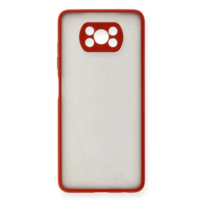 Xiaomi Pocophone X3 Kılıf Montreal Silikon Kapak - Kırmızı
