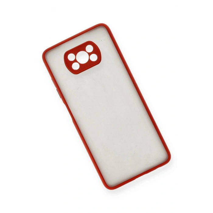 Xiaomi Pocophone X3 Kılıf Montreal Silikon Kapak - Kırmızı