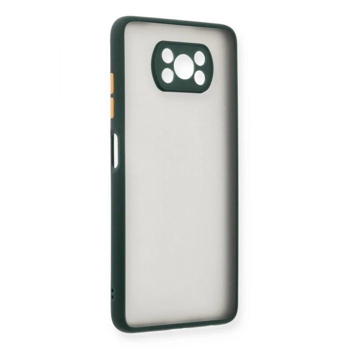 Xiaomi Pocophone X3 Kılıf Montreal Silikon Kapak - Yeşil