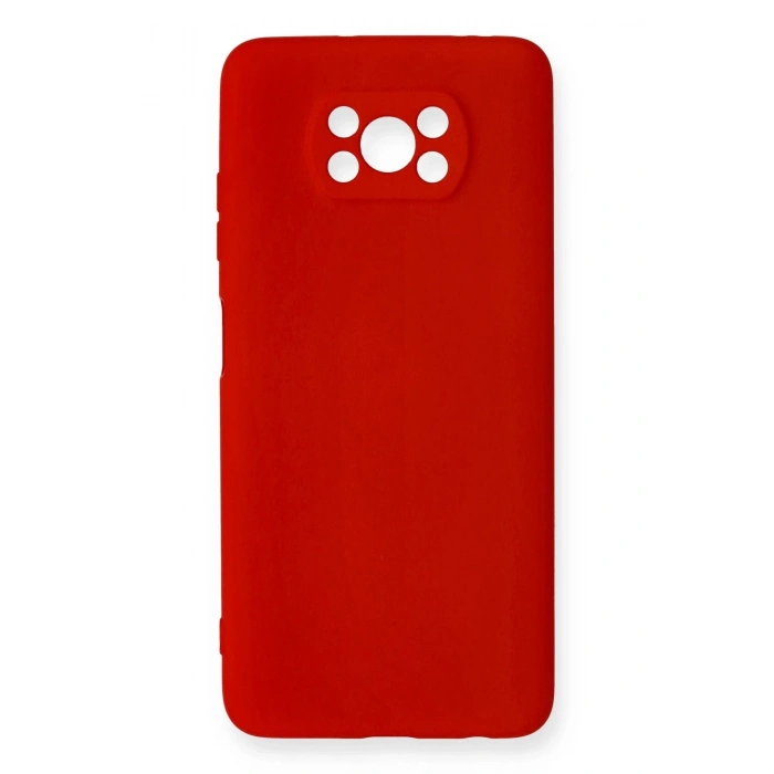 Xiaomi Pocophone X3 Kılıf Nano içi Kadife Silikon - Kırmızı