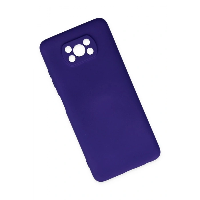 Xiaomi Pocophone X3 Kılıf Nano içi Kadife Silikon - Mor