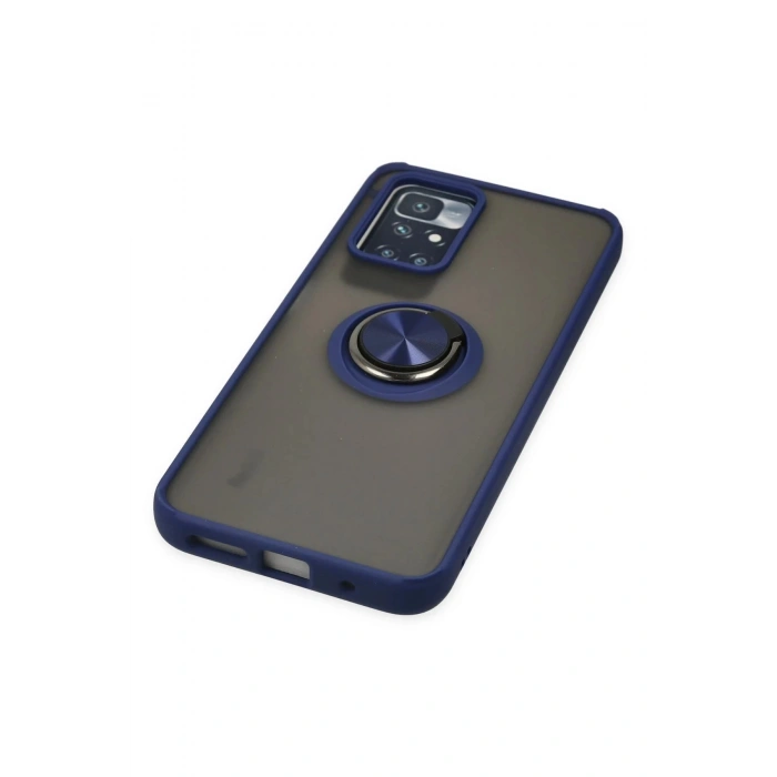Xiaomi Redmi 10 2022 Kılıf Montreal Yüzüklü Silikon Kapak - Lacivert