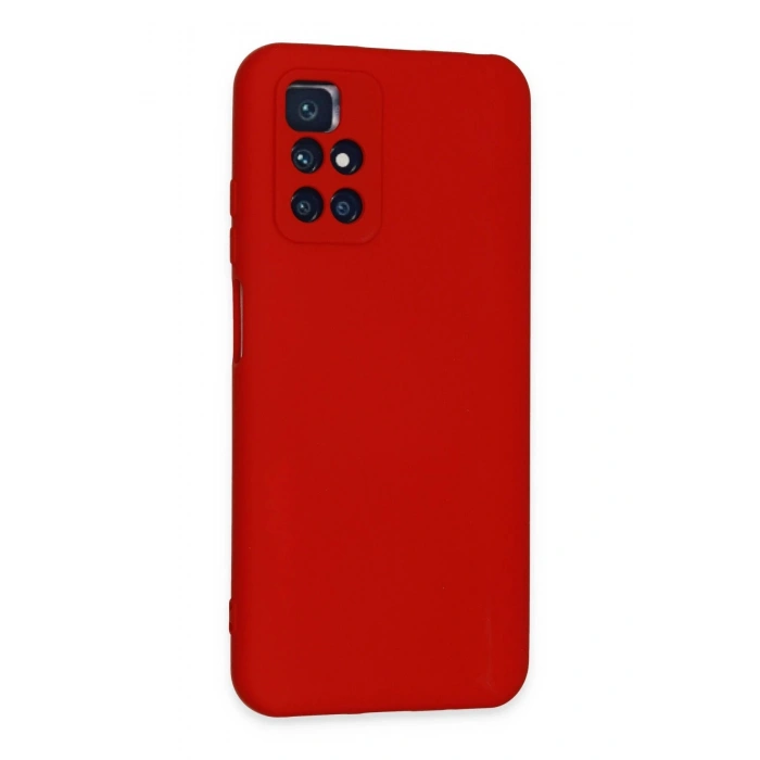 Xiaomi Redmi 10 2022 Kılıf Nano içi Kadife Silikon - Kırmızı