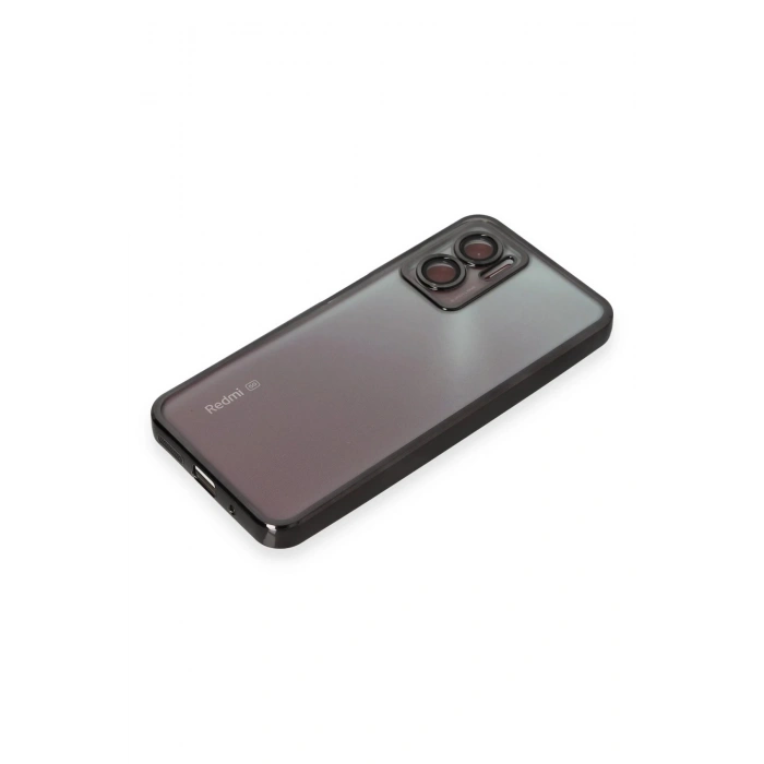Xiaomi Redmi 10 5G Kılıf Lensli Silikon - Siyah
