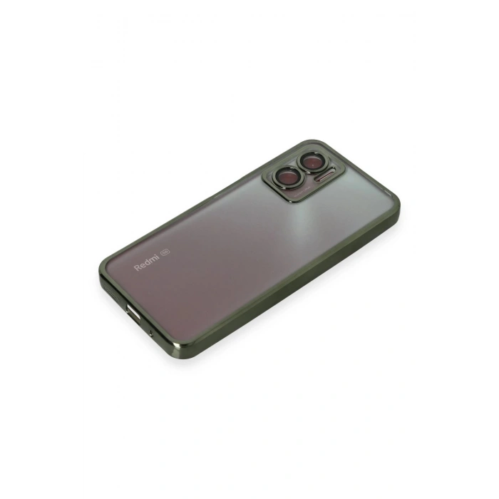 Xiaomi Redmi 10 5G Kılıf Lensli Silikon - Yeşil