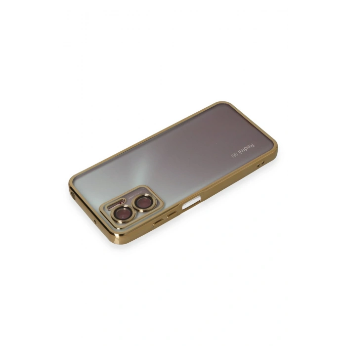 Xiaomi Redmi 10 5G Kılıf Razer Lensli Silikon - Gold