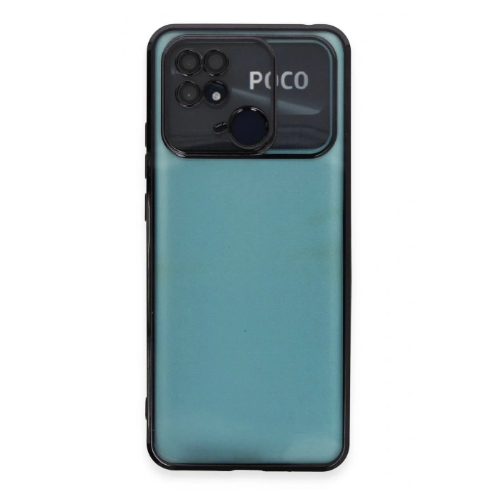 Xiaomi Redmi 10C Kılıf Lensli Silikon - Siyah