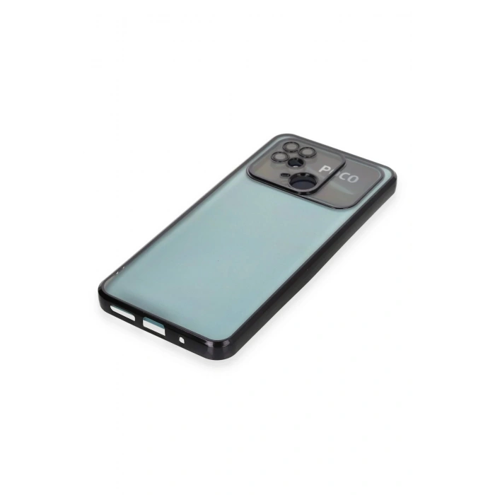 Xiaomi Redmi 10C Kılıf Lensli Silikon - Siyah
