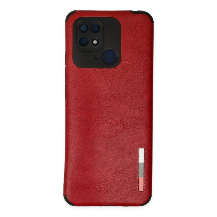 Xiaomi Redmi 10C Kılıf Loop Deri Silikon - Kırmızı