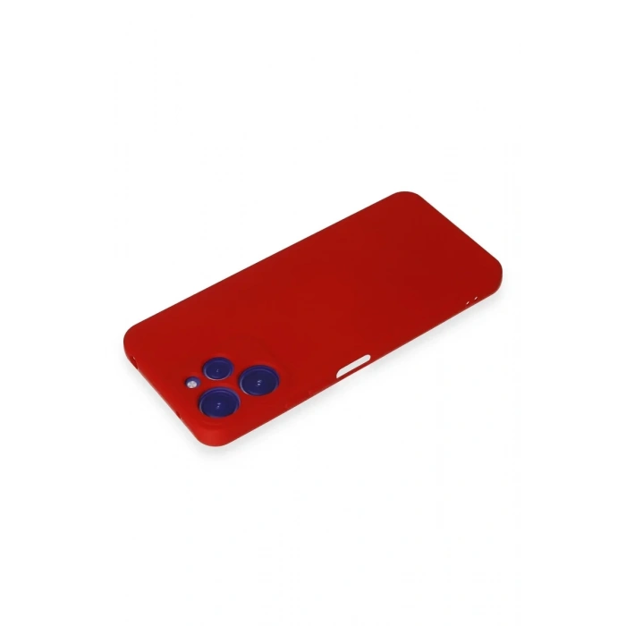 Xiaomi Redmi 12 Kılıf Nano içi Kadife Silikon - Kırmızı