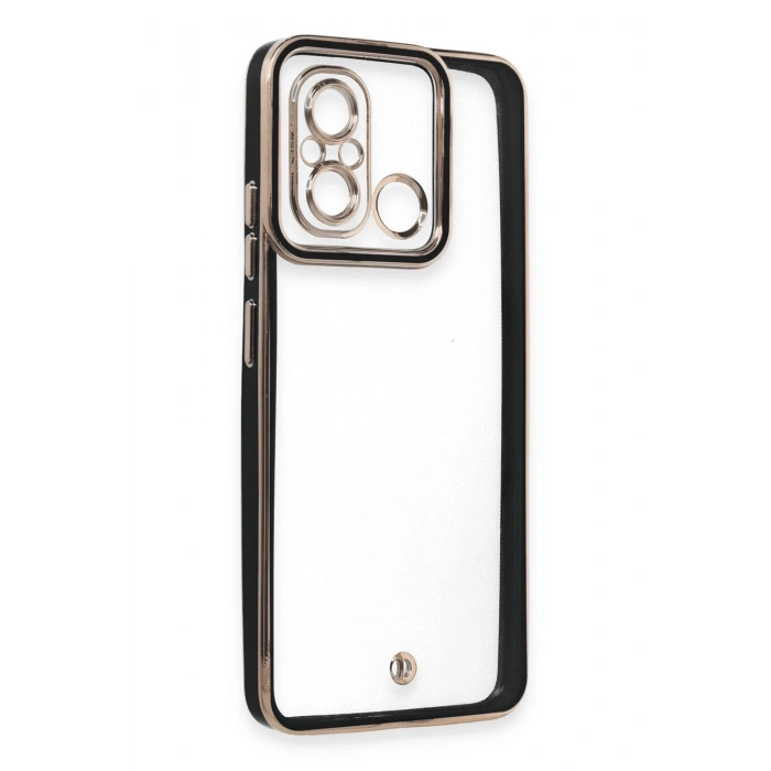 Xiaomi Redmi 12C Kılıf Liva Lens Silikon - Siyah