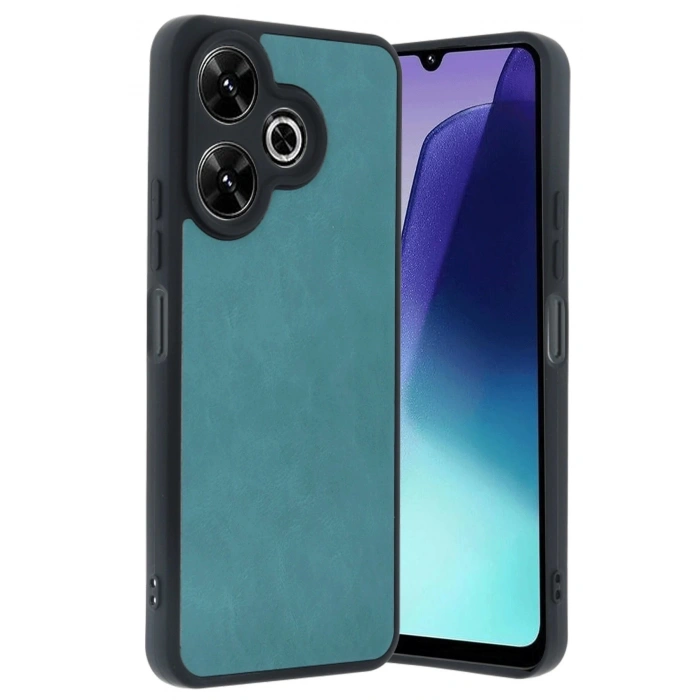 Xiaomi Redmi 13 4G Kılıf Aras Deri Kapak - Açık Yeşil