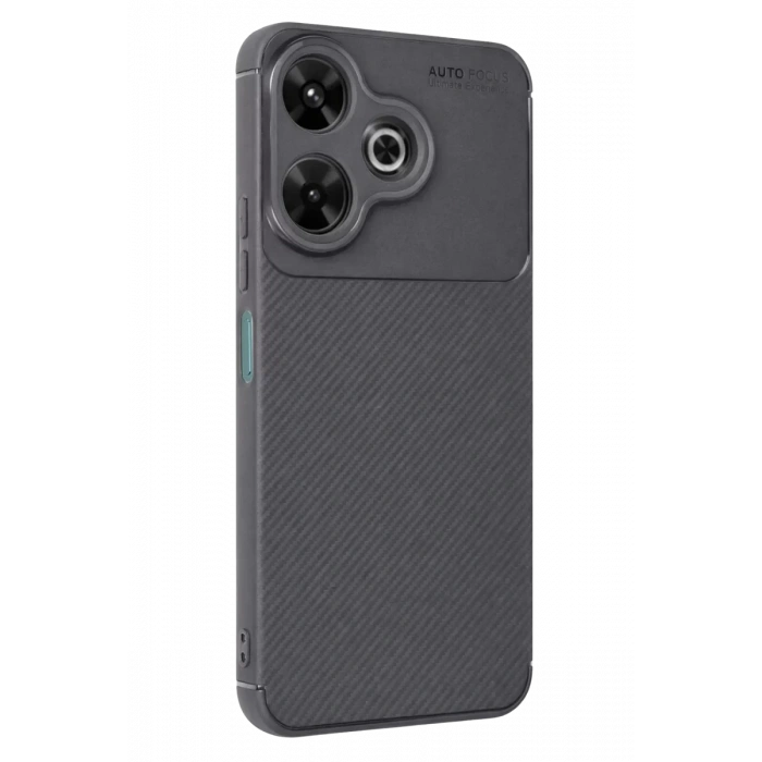 Xiaomi Redmi 13 4G Kılıf Auto Focus Karbon Kapak - Gri