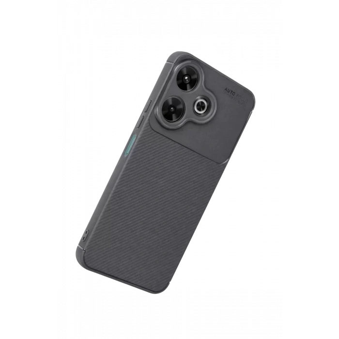 Xiaomi Redmi 13 4G Kılıf Auto Focus Karbon Kapak - Gri