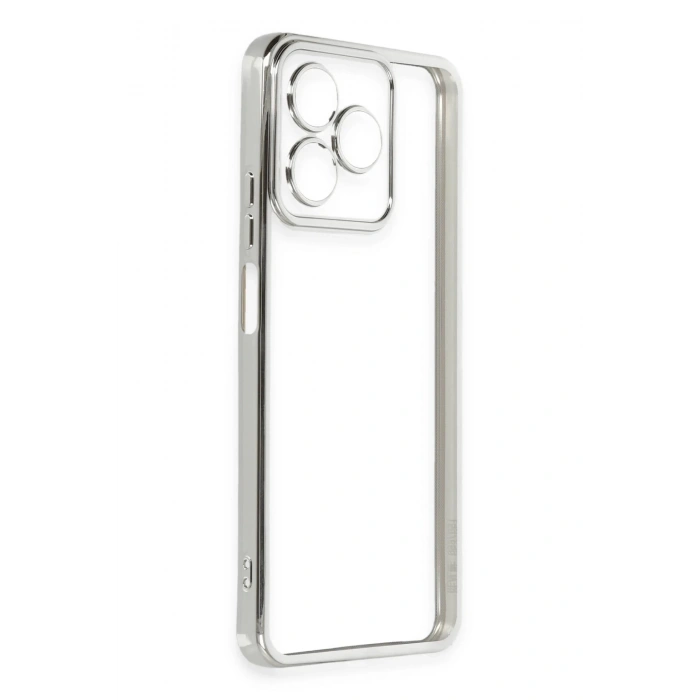 Xiaomi Redmi 13 4G Kılıf Lensli Silikon - Gümüş