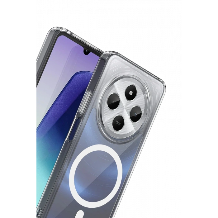 Xiaomi Redmi 14C Combo Sert Şeffaf Magsafe Kapak - Şeffaf