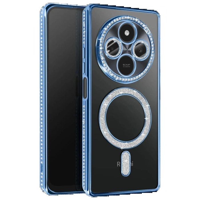 Xiaomi Redmi 14C Joke Simli Magneticsafe Kılıf - Mavi