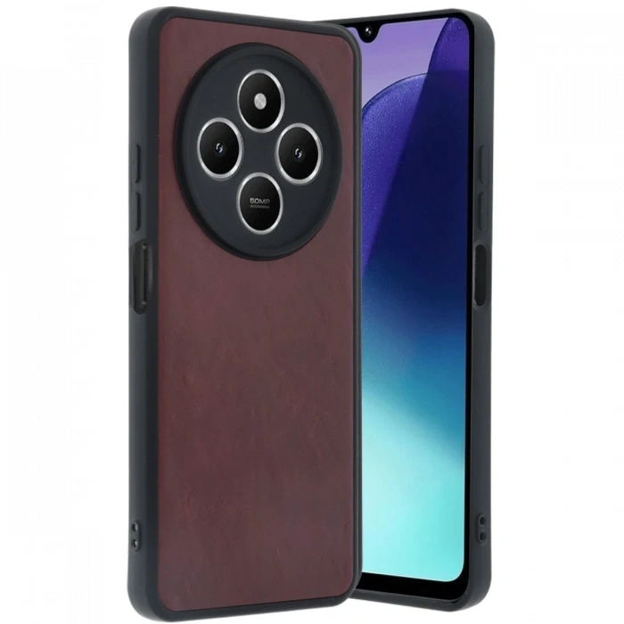 Xiaomi Redmi 14C Kılıf Aras Deri Kapak - Bordo