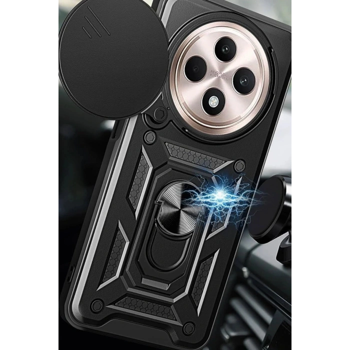 Xiaomi Redmi 14C Kılıf Pars Lens Yüzüklü Silikon - Lacivert