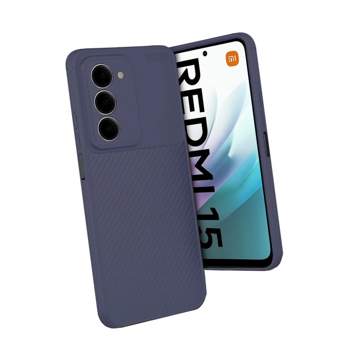Xiaomi Redmi 15 4G Auto Focus Karbon Kapak - Lacivert