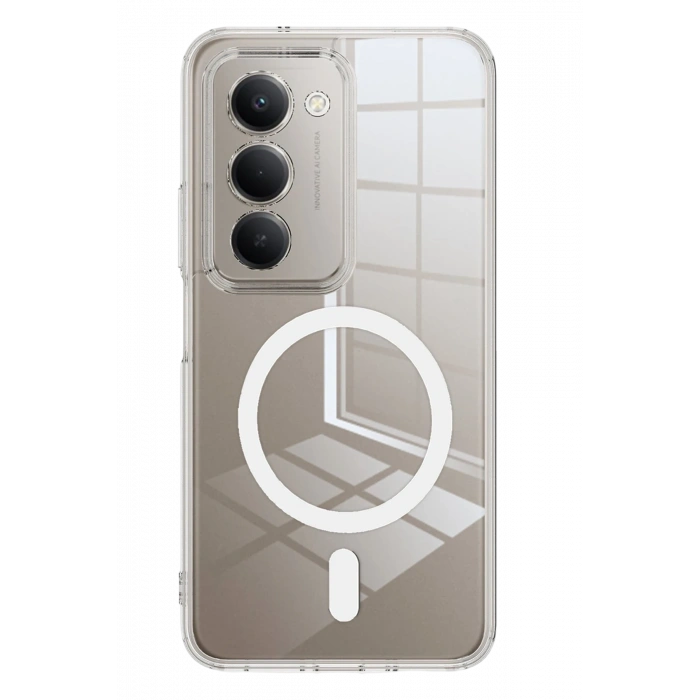 Xiaomi Redmi 15 4G Combo Sert Şeffaf Magsafe Kapak - Şeffaf