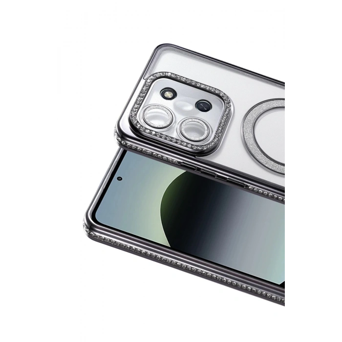 Xiaomi Redmi 15C 4G Joke Simli Magneticsafe Kılıf - Siyah