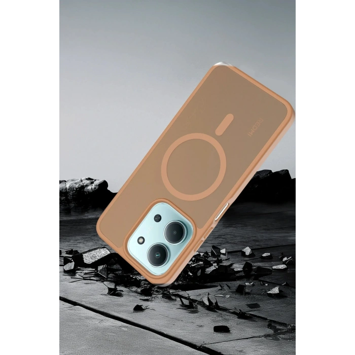 Xiaomi Redmi 15C 4G Jota Magsafe Kapak - Çöl Titanyum