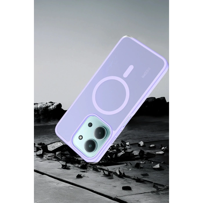 Xiaomi Redmi 15C 4G Jota Magsafe Kapak - Lila