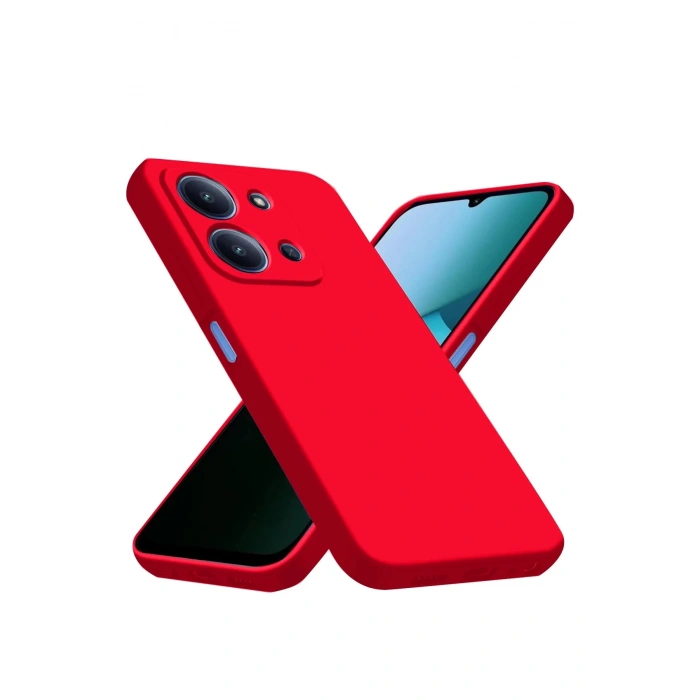 Xiaomi Redmi 15C 4G Nano içi Kadife Silikon - Kırmızı