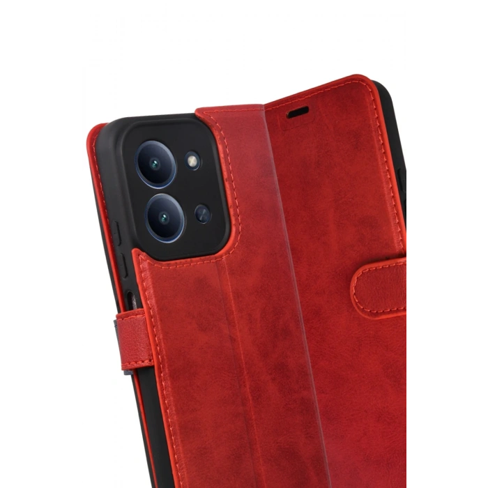 Xiaomi Redmi 15C 4G Trend S Plus Kapaklı Kılıf - Kırmızı