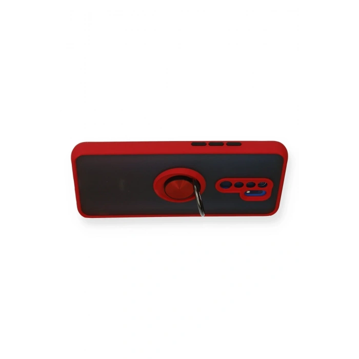 Xiaomi Redmi 9 Kılıf Montreal Yüzüklü Silikon Kapak - Kırmızı