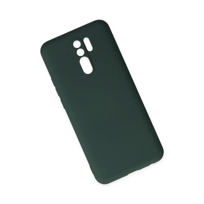 Xiaomi Redmi 9 Kılıf Nano içi Kadife Silikon - Koyu Yeşil