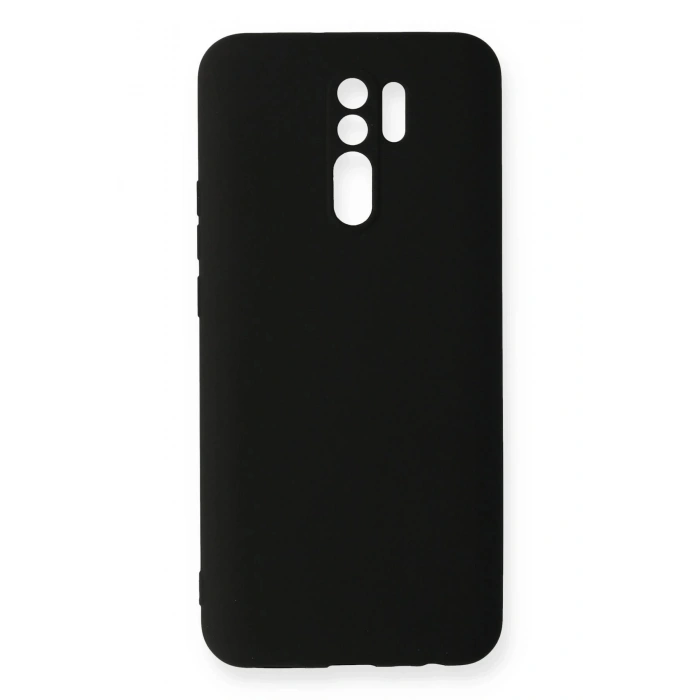 Xiaomi Redmi 9 Kılıf Nano içi Kadife Silikon - Siyah
