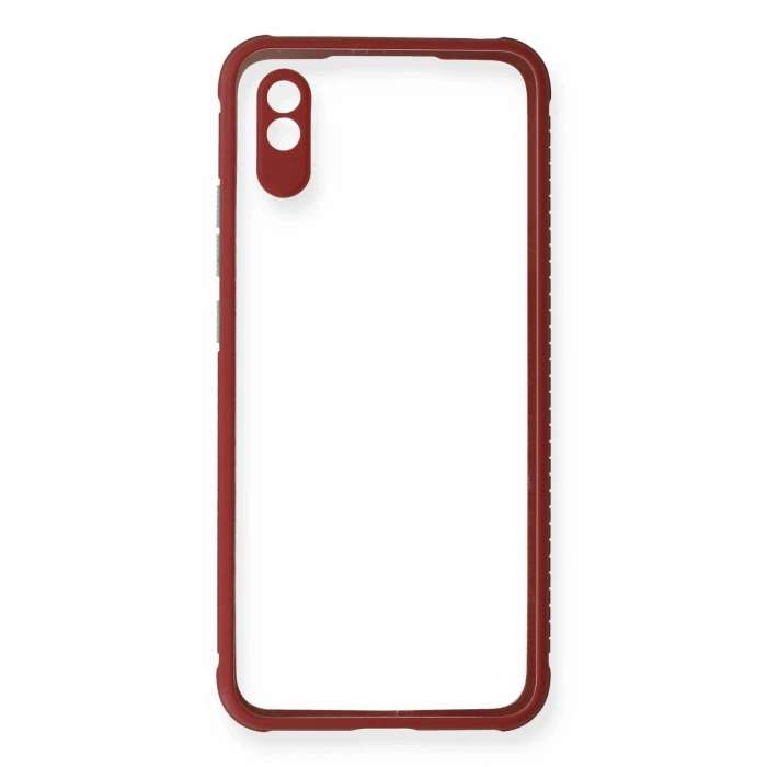 Xiaomi Redmi 9A Kılıf Miami Şeffaf Silikon - Fuşya