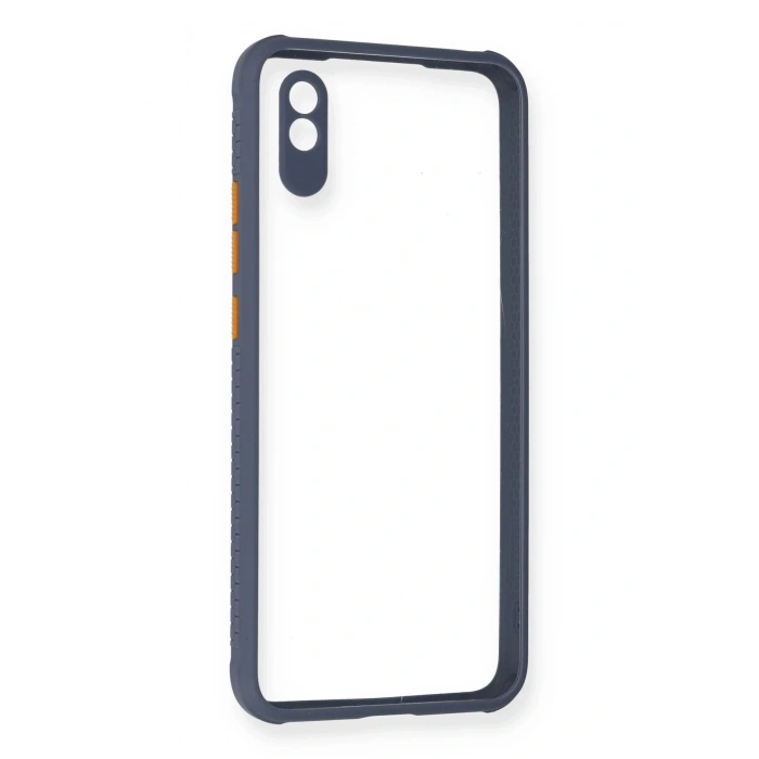 Xiaomi Redmi 9A Kılıf Miami Şeffaf Silikon - Gri