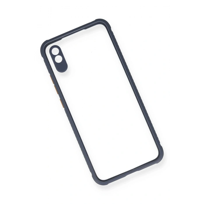 Xiaomi Redmi 9A Kılıf Miami Şeffaf Silikon - Gri