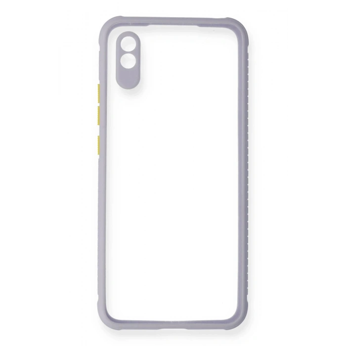 Xiaomi Redmi 9A Kılıf Miami Şeffaf Silikon - Lila