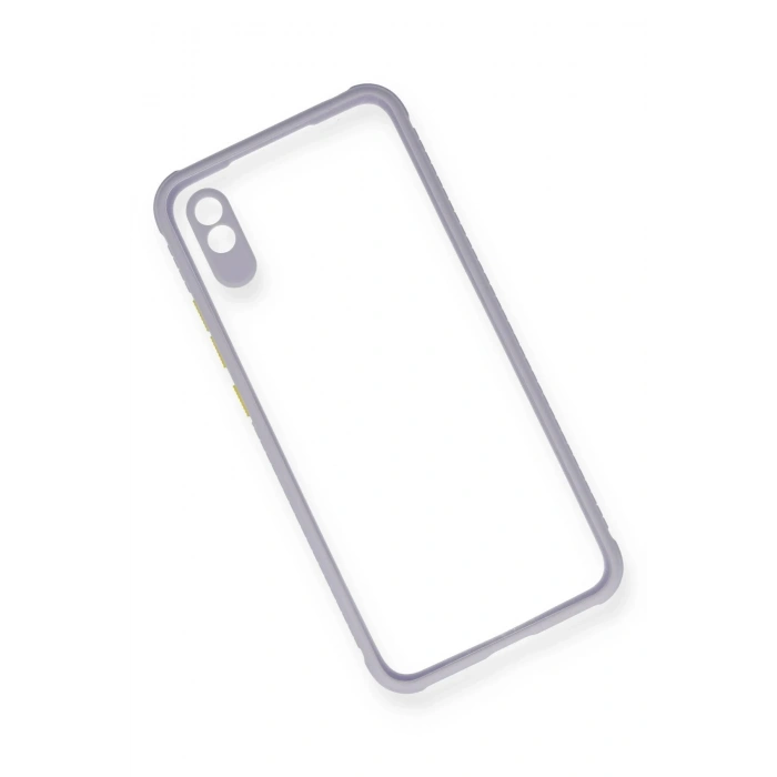 Xiaomi Redmi 9A Kılıf Miami Şeffaf Silikon - Lila