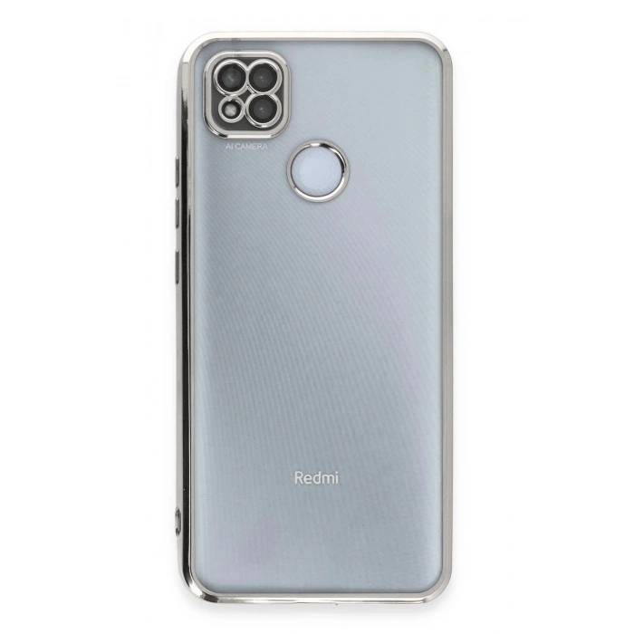 Xiaomi Redmi 9C Kılıf Lensli Silikon - Gümüş