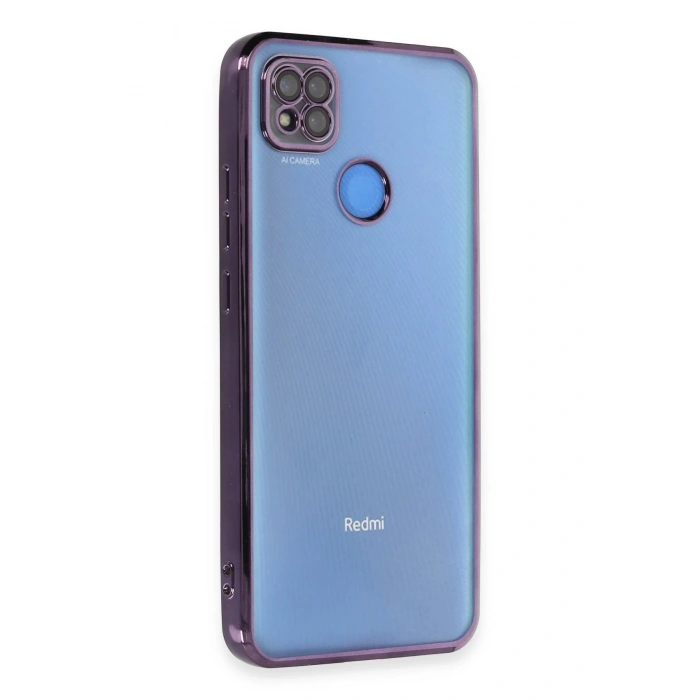 Xiaomi Redmi 9C Kılıf Lensli Silikon - Mor