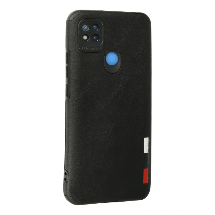 Xiaomi Redmi 9C Kılıf Loop Deri Silikon - Siyah