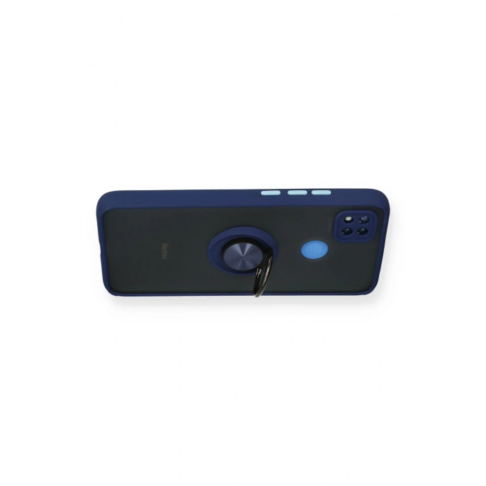 Xiaomi Redmi 9C Kılıf Montreal Yüzüklü Silikon Kapak - Lacivert